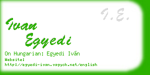 ivan egyedi business card